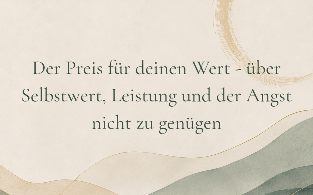 Der Preis für deinen Wert